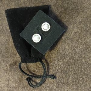 Faux Pearl & Rhinestone Earrings